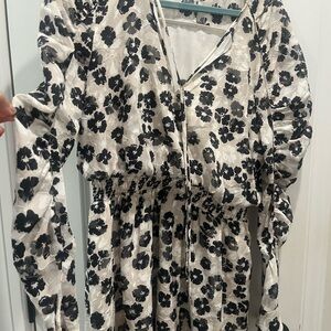 Ted Baker Black & Cream Floral Dress